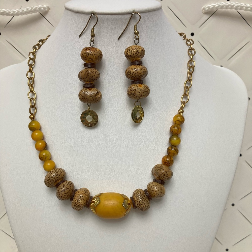 Agate beads necklace set ❤️